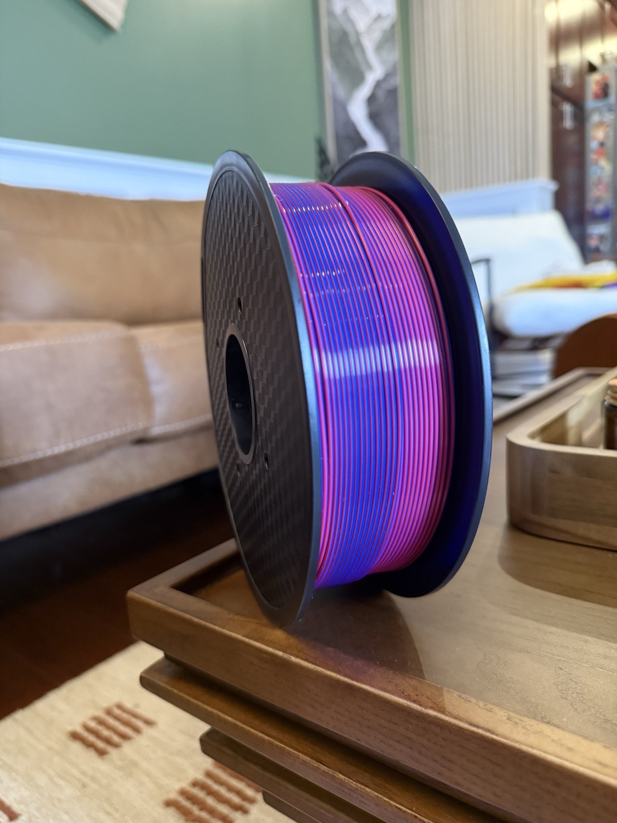 12Kg Red Blue Dual Color Silk PLA Filament 1.75mm