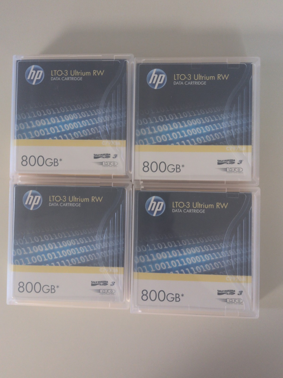 4 - HP - LTO-3 Ultrium RW - Data Cartridges -  800 GB  - New Sealed