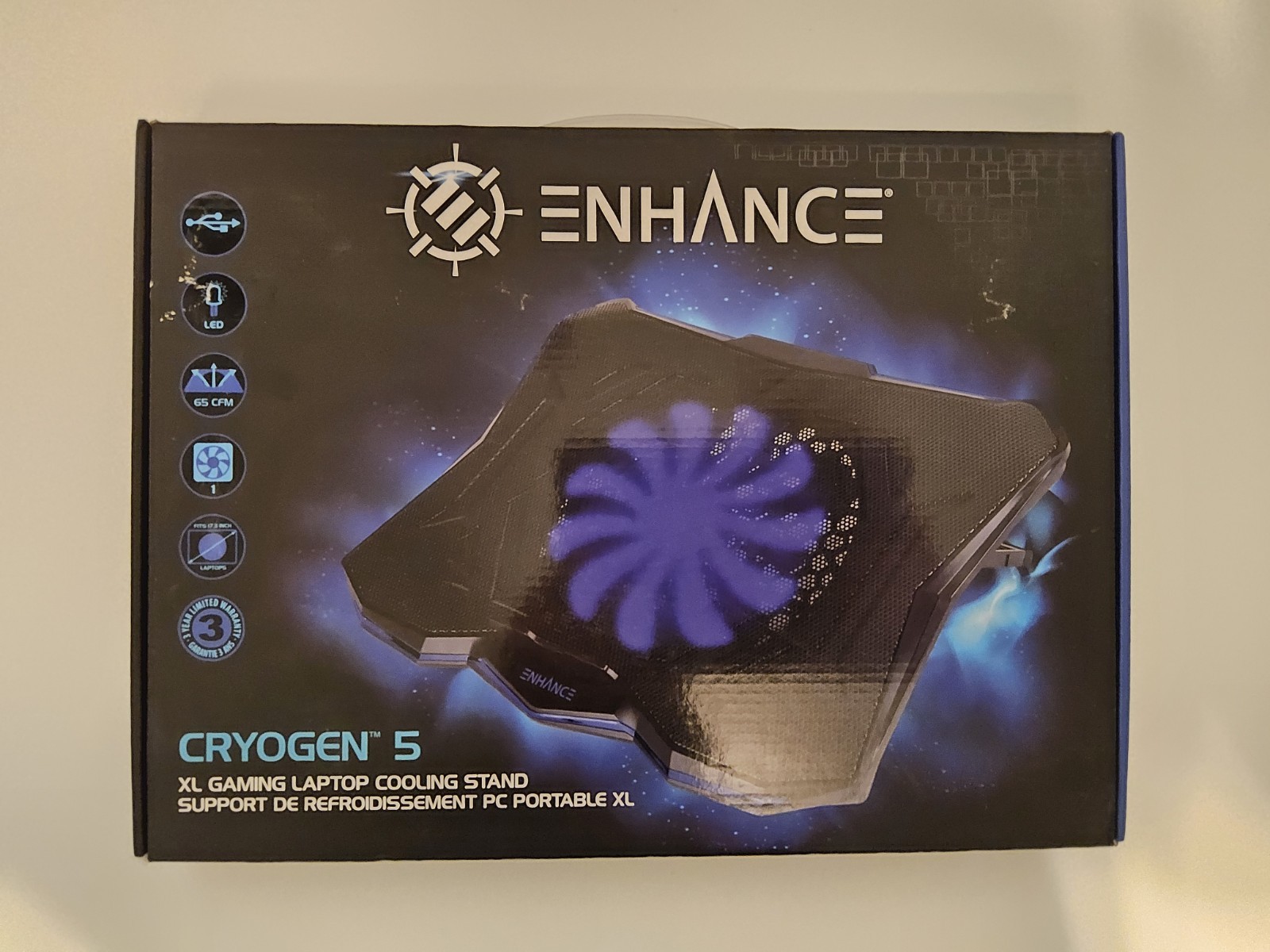 Enhance Cryogen 5 Laptop Cooling Pad Blue New