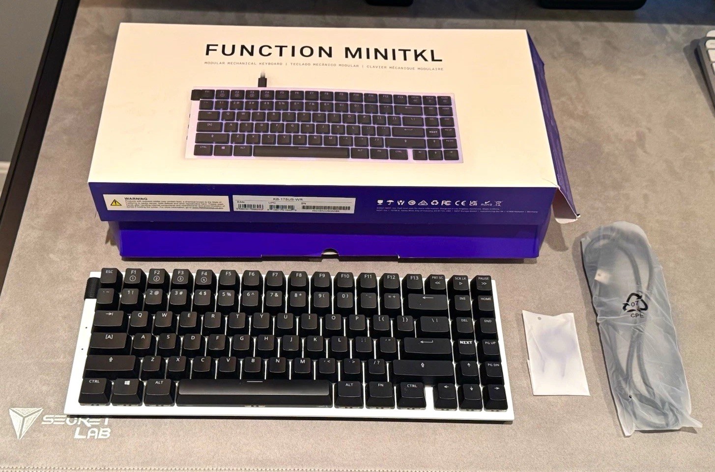 NZXT Function MiniTKL Mechanical Wired USB-C Illuminated Keyboard Black/White