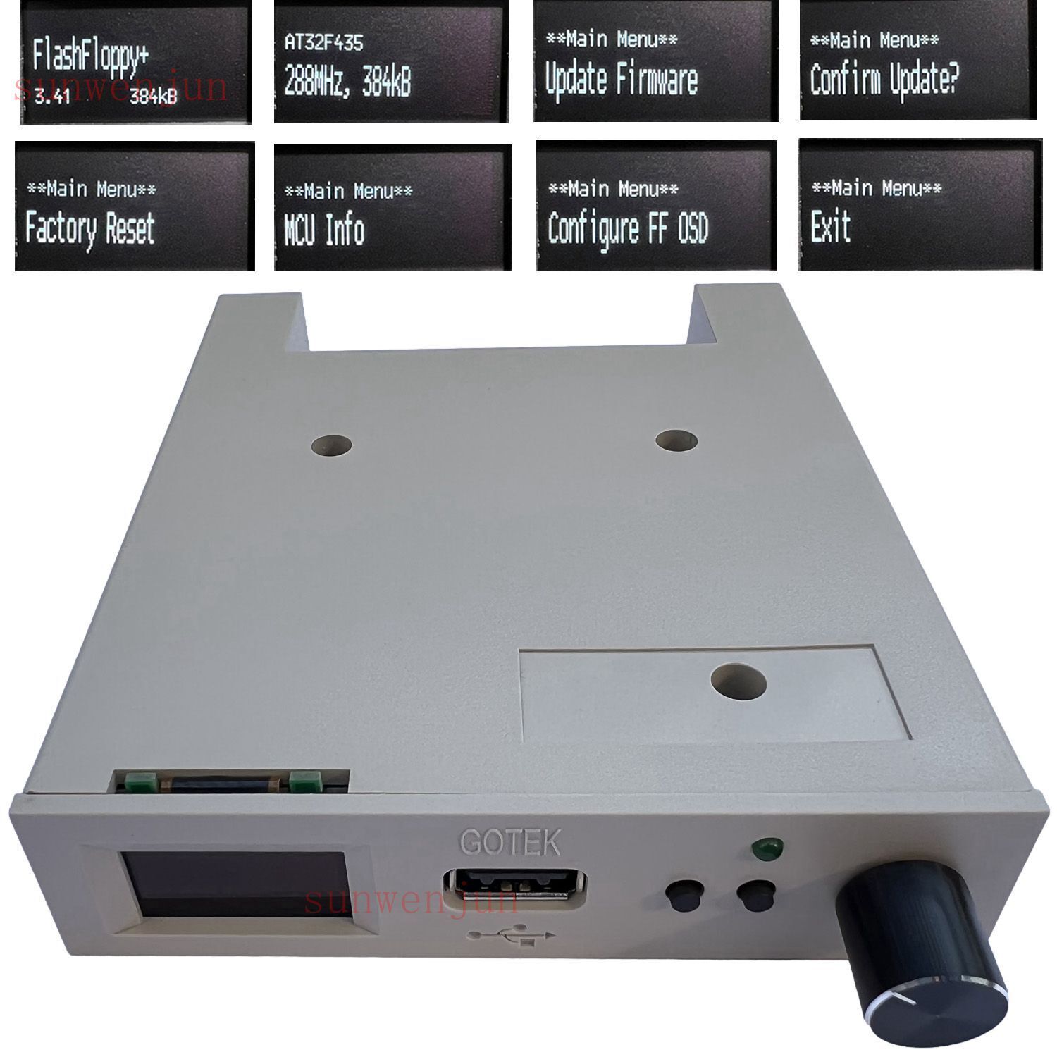 FlashFloppy V3.41 GOTEK Floppy emulator AT32F435 SFR1M44 -U100 LQD beige grey US