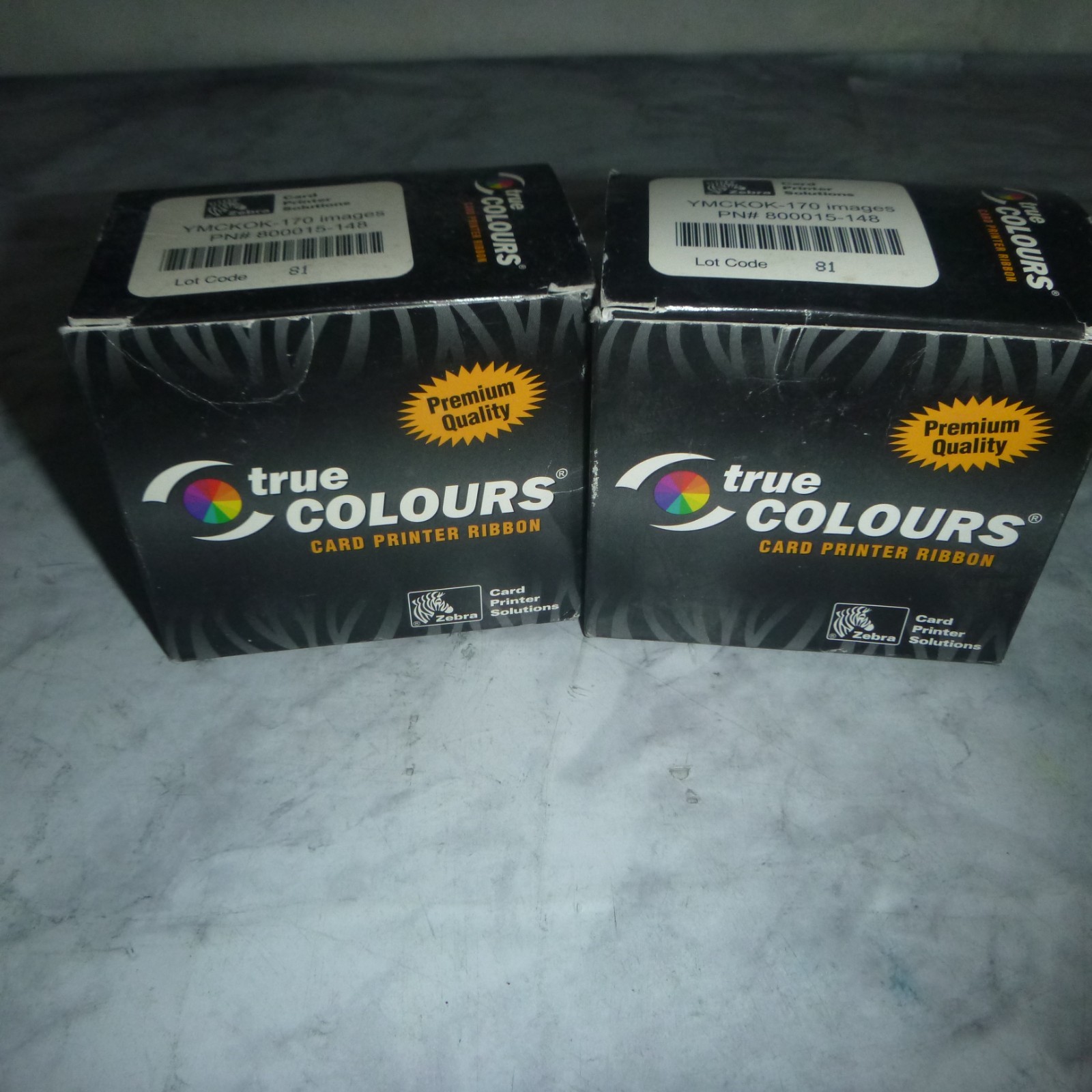 Zebra YMCKOK-170 800015-148 True Colours Card Printer Ribbon 170 Prints TWO