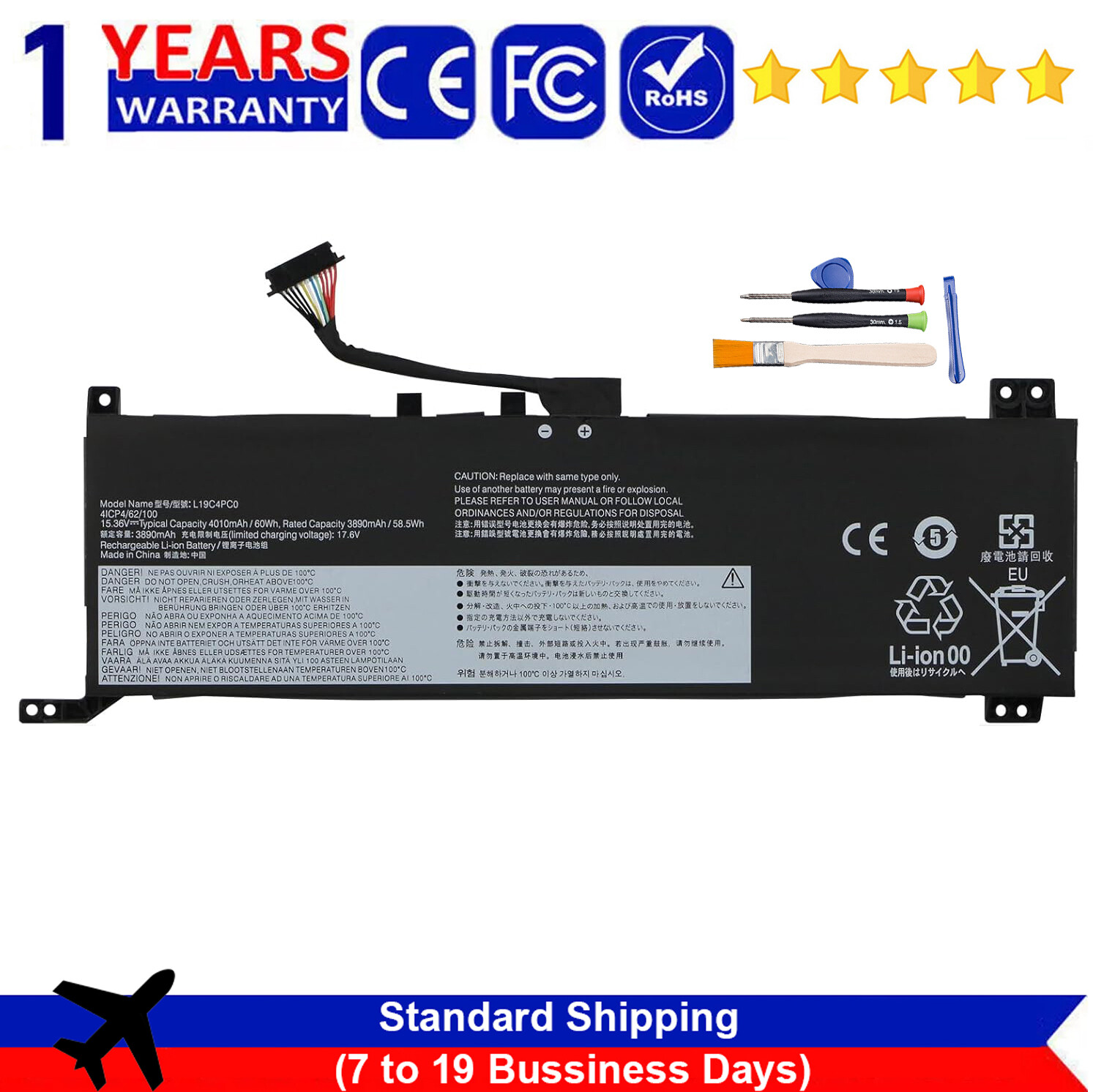 L19C4PC0 L19M4PC0 Battery For Lenovo Legion 5P-15IMH05H 5P-15ARH05H 5-15IMH05H