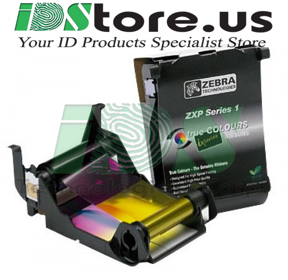 Zebra 800011-140 Load-N-Go Color Ribbon for ZXP Series 1 YMCKO - 100 prints 