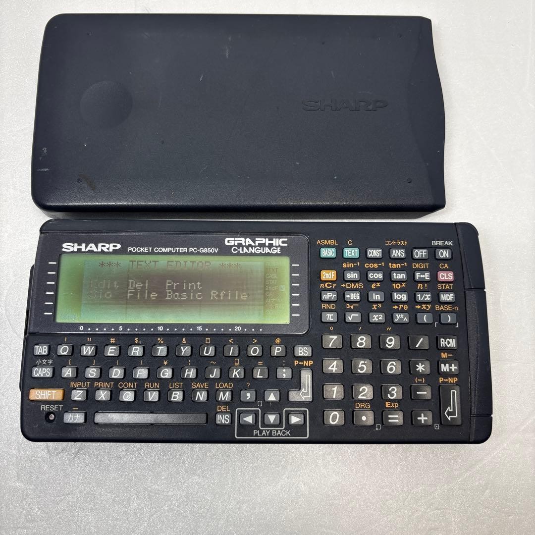 SHARP PC-G850V Pocket Computer Vintage Handheld Calculator Device Junk