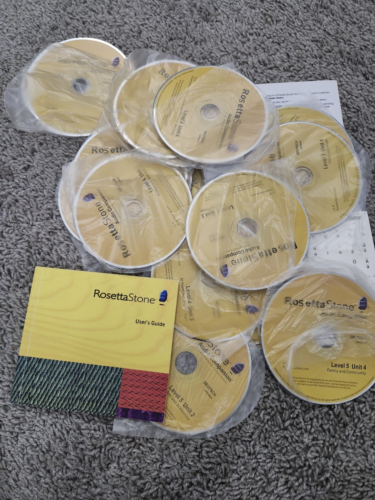 Rosetta Stone German **Replacement Discs** (No activation code, see pictures)