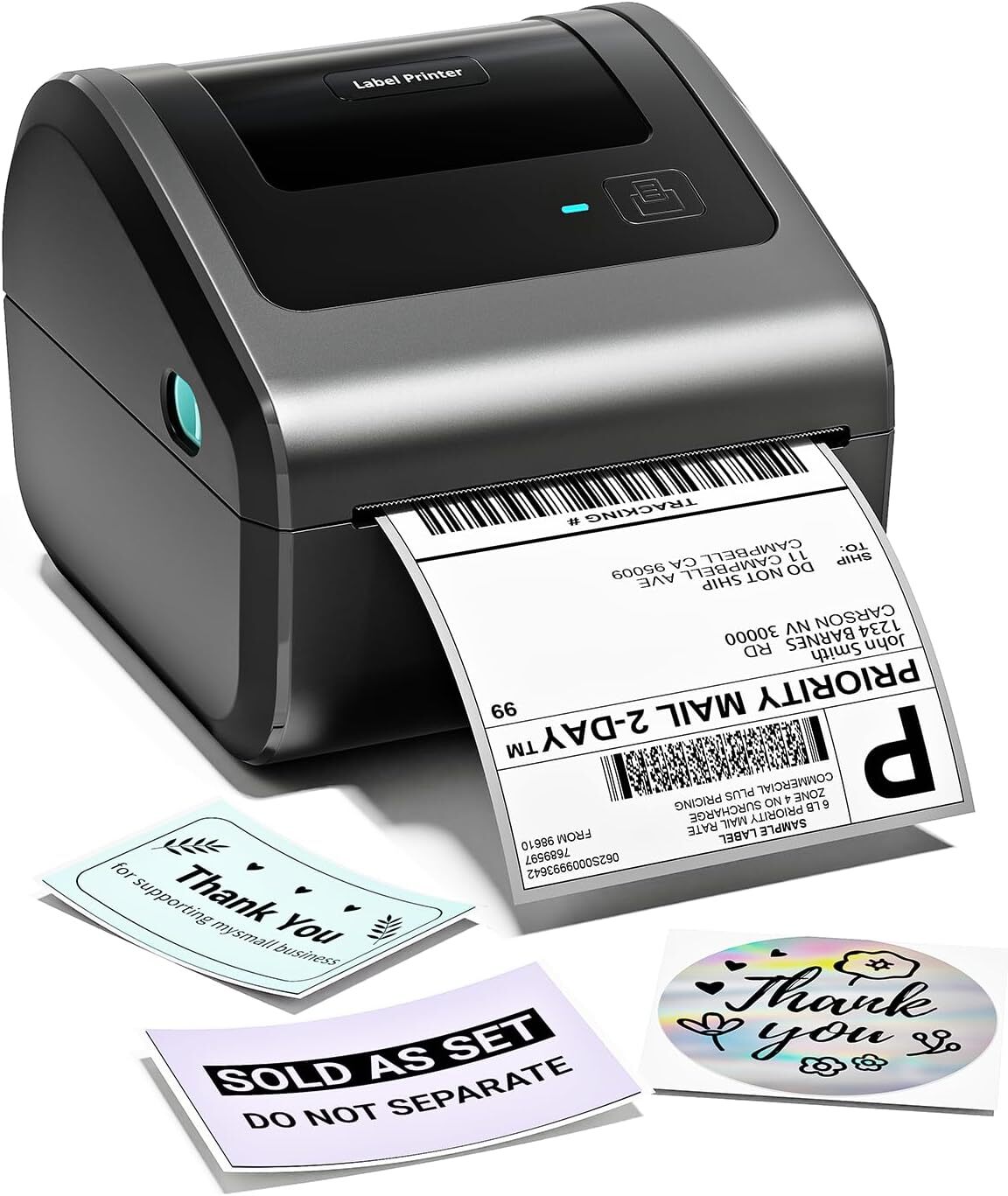 Phomemo D450BT 4x6 Wireless Shipping Label Printer with free thermal label tape