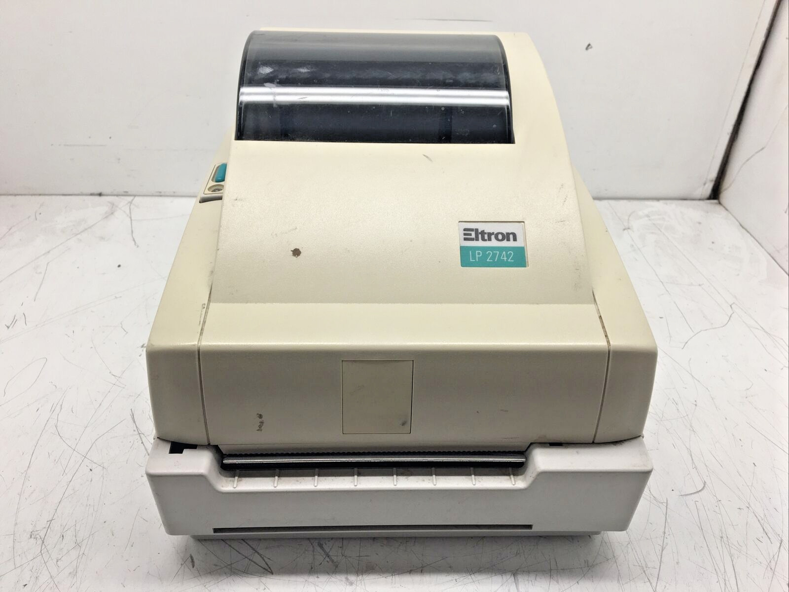 Untested Zebra Eltron LP2742 Input 20 VDC 2.5 AMP Label Thermal Printer AS IS