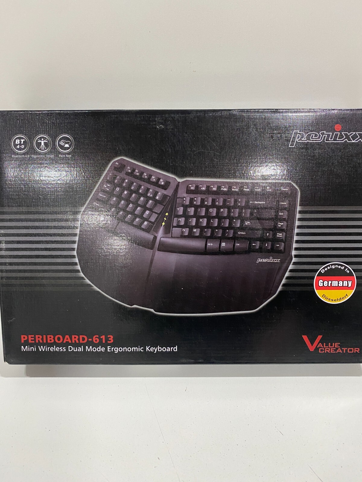 Perixx Periboard-613 Mini Wireless Dual Mode Ergonomic Keyboard