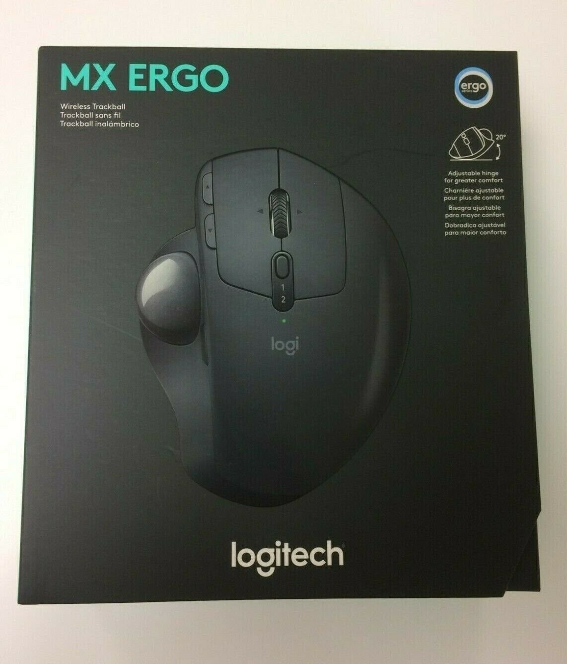 Logitech MX Ergo Adjustable Rechargeable Trackball Mouse