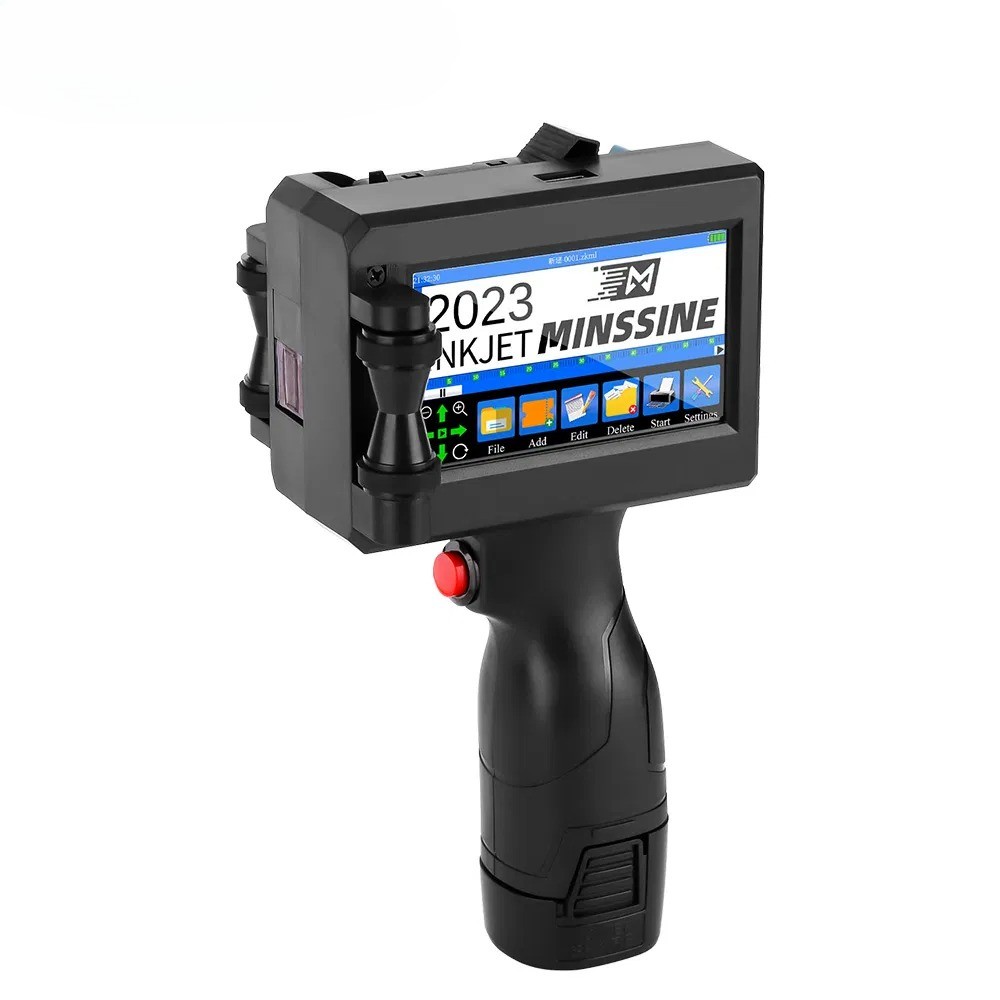 12.7mm Handheld Inkjet Printer Multi Language Date Barcode Batch Code