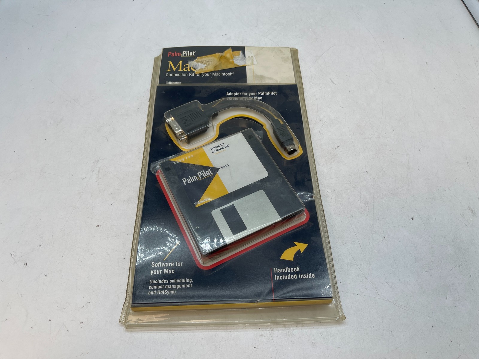 Vintage PalmPilot Mac Connection Kit U.S. Robotics Adapter & Software 3.5" Disk
