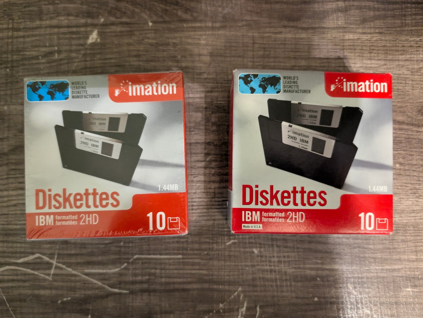 Imation 3.5" Floppy Disks Diskettes 10 Pack IBM Formatted 2HD  1.44MB SEALED