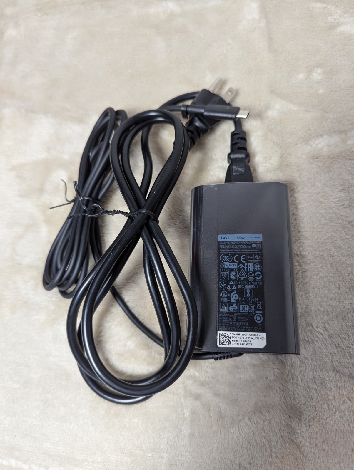 GENUINE Dell 65W USB-C Laptop Power Adapter Charger DA65NM190 5V-20V OEM NEW
