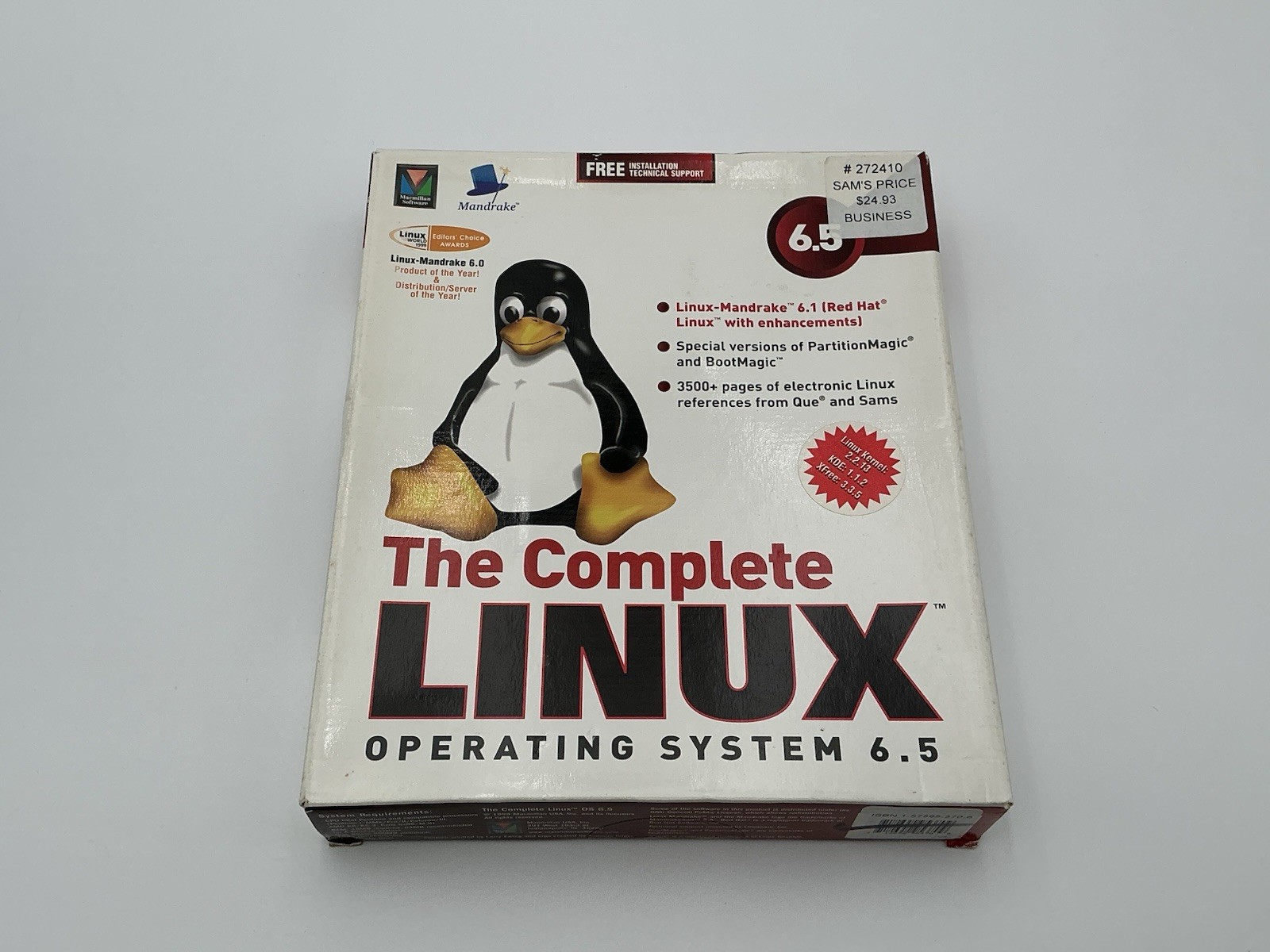 SEALED Macmillan Mandrake The Complete Linux Operating System 6.5 Big Box