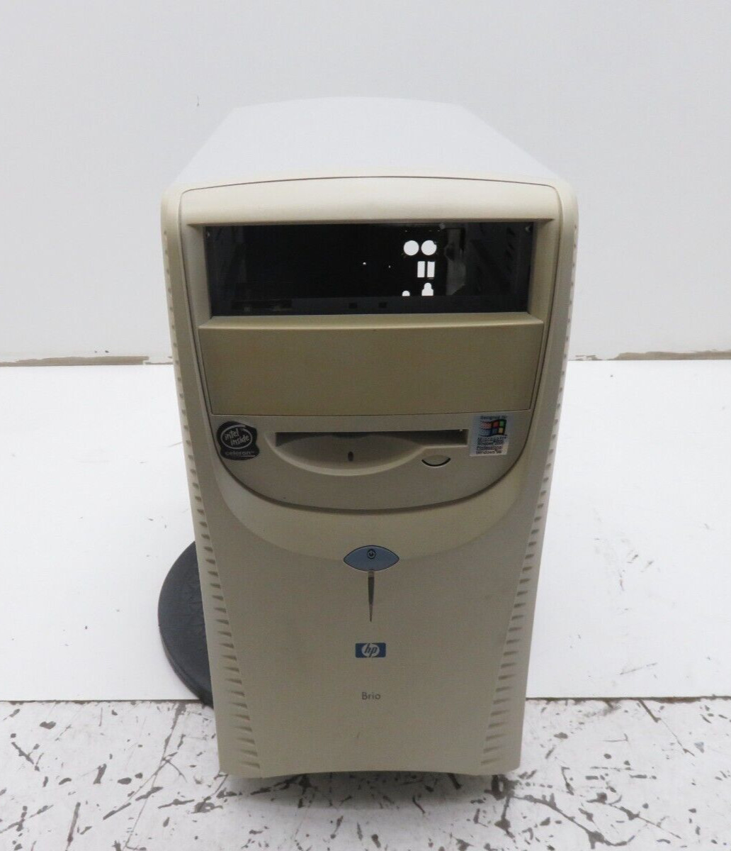 Vintage Retro PC Case Beige ATX Computer Sleeper Gaming Case HP Brio BA-210