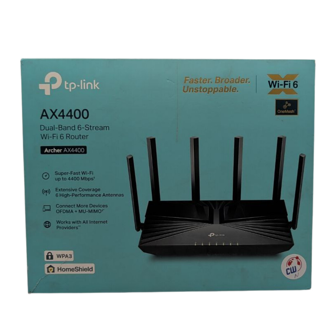 TP-Link Archer AX4400 Mesh Dual Band 6 Stream Router Gigabit WiFi 4 Ports Black