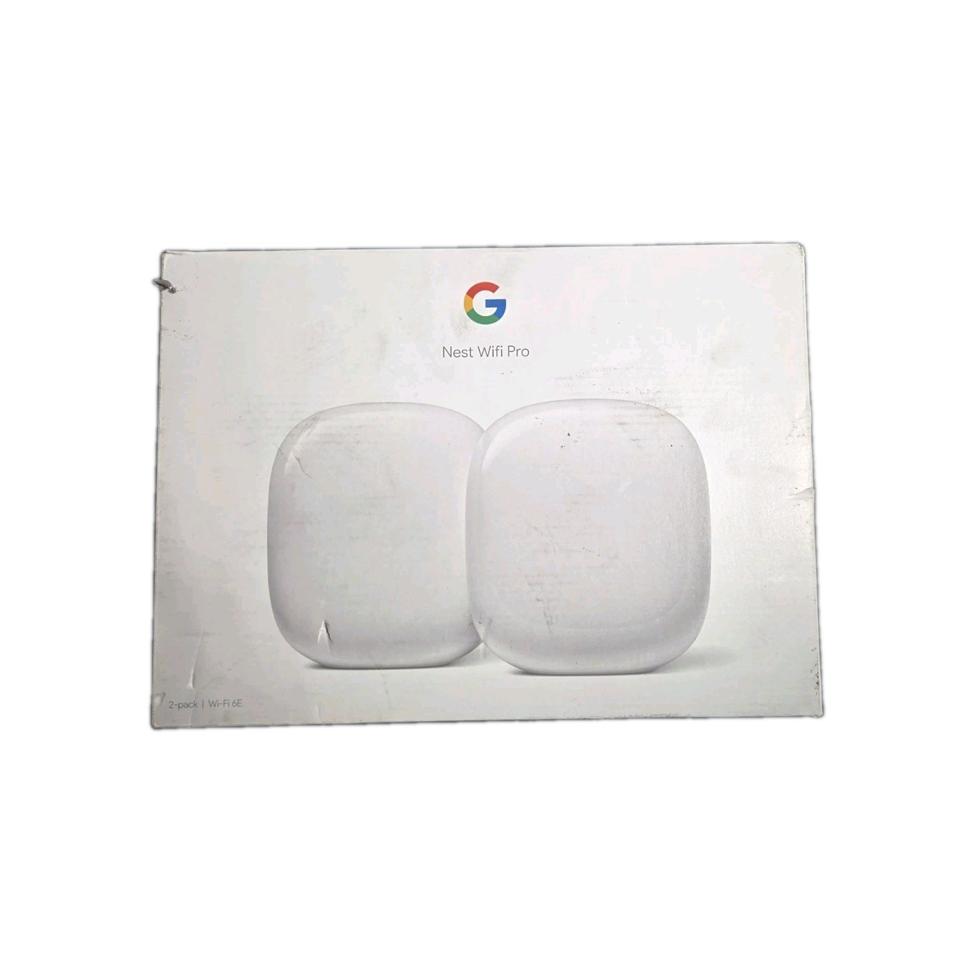 Google Nest Wifi Pro 2-Pack WiFi 6E Mesh Router System Snow White