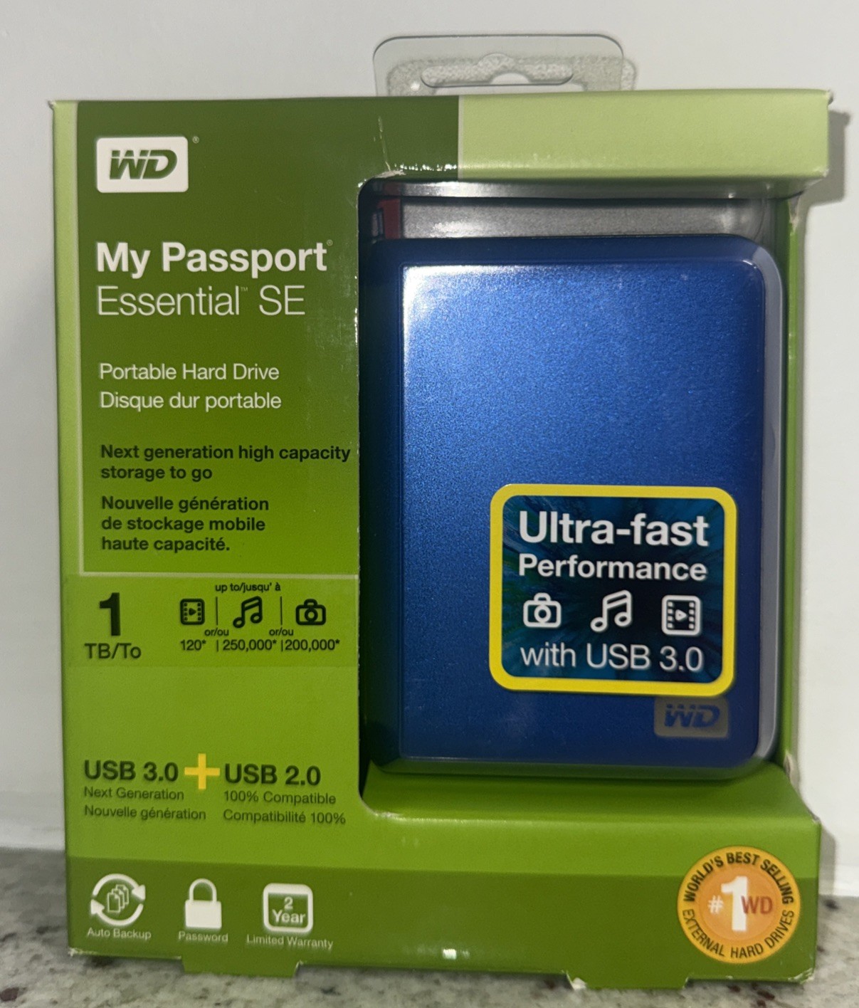 WD 1TB External Hard Drive USB 3.0 Portable HDD NEW Sealed Fast Shipping