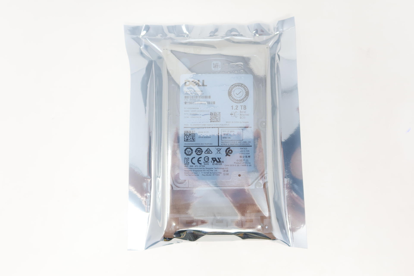 G2G54 ST1200MM0099 Dell Poweredge G13 1.2TB 10KRPM 12G 2.5" SAS Hard Drive