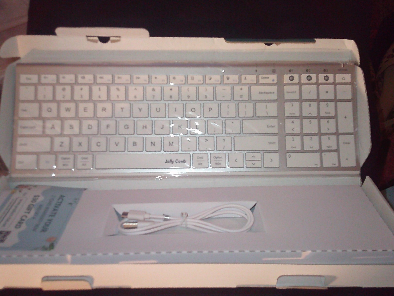 Jelly Comb New Gray Ultra Thin 2.4G Wireless Keyboard