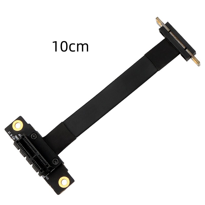 PCIE X1 Riser Cable Dual 90° Right Angle PCIe 3.0 x1 to x1 Extension Cable A