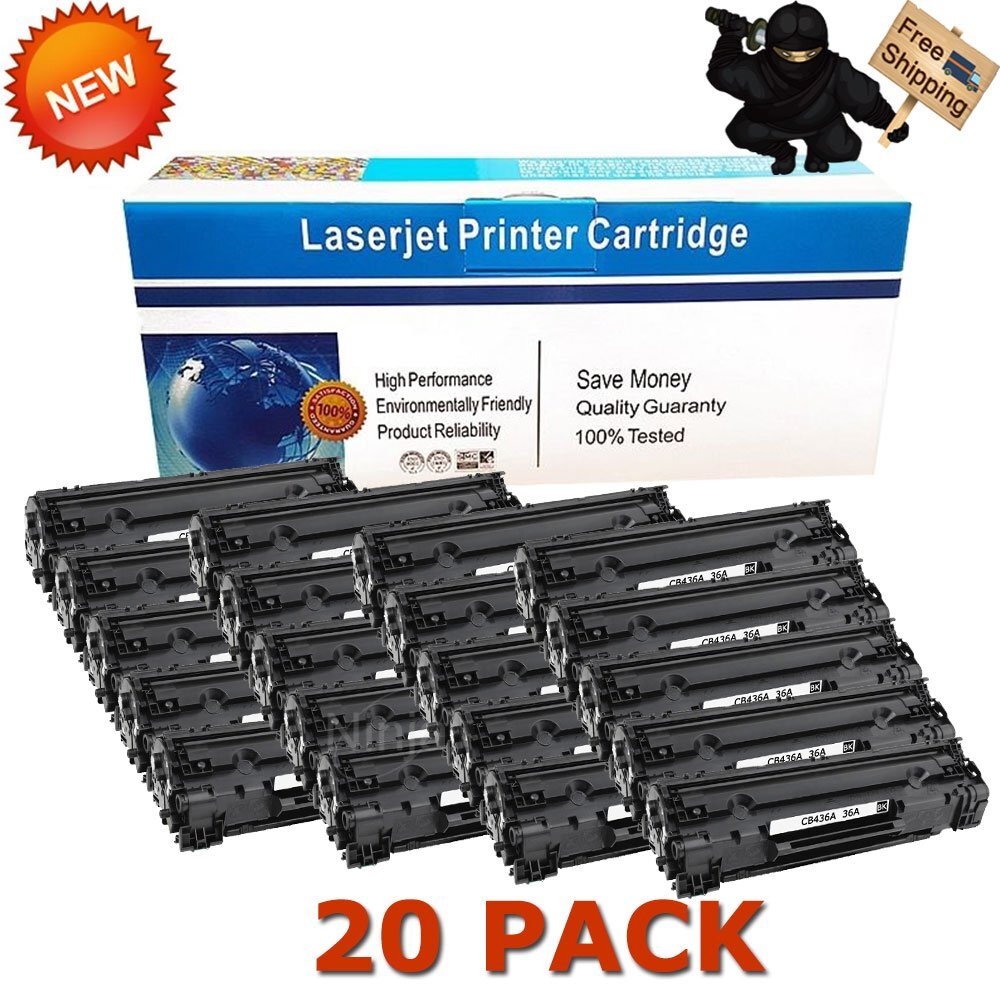20PK CB436A Laser Toner Cartridge For HP 36A LaserJet M1522 M1522NF P1505 P1505N