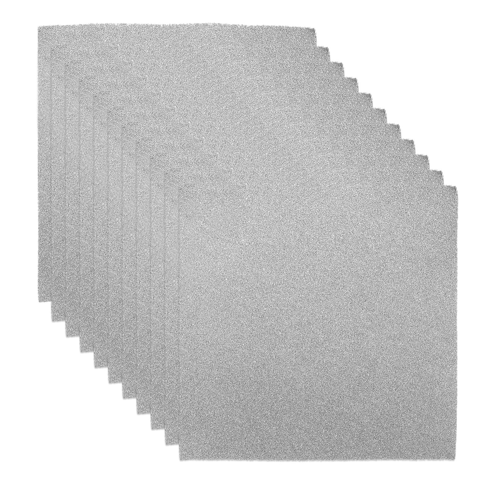 10pcs 8" x 8" x 0.12" Filter Foam Sponges Fan Replacement Filters, Black