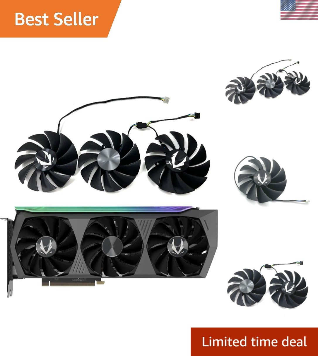 GA92S2U CF9015H12S GPU Fan for ZOTAC RTX 3080 Ti - Low Noise, High Performance