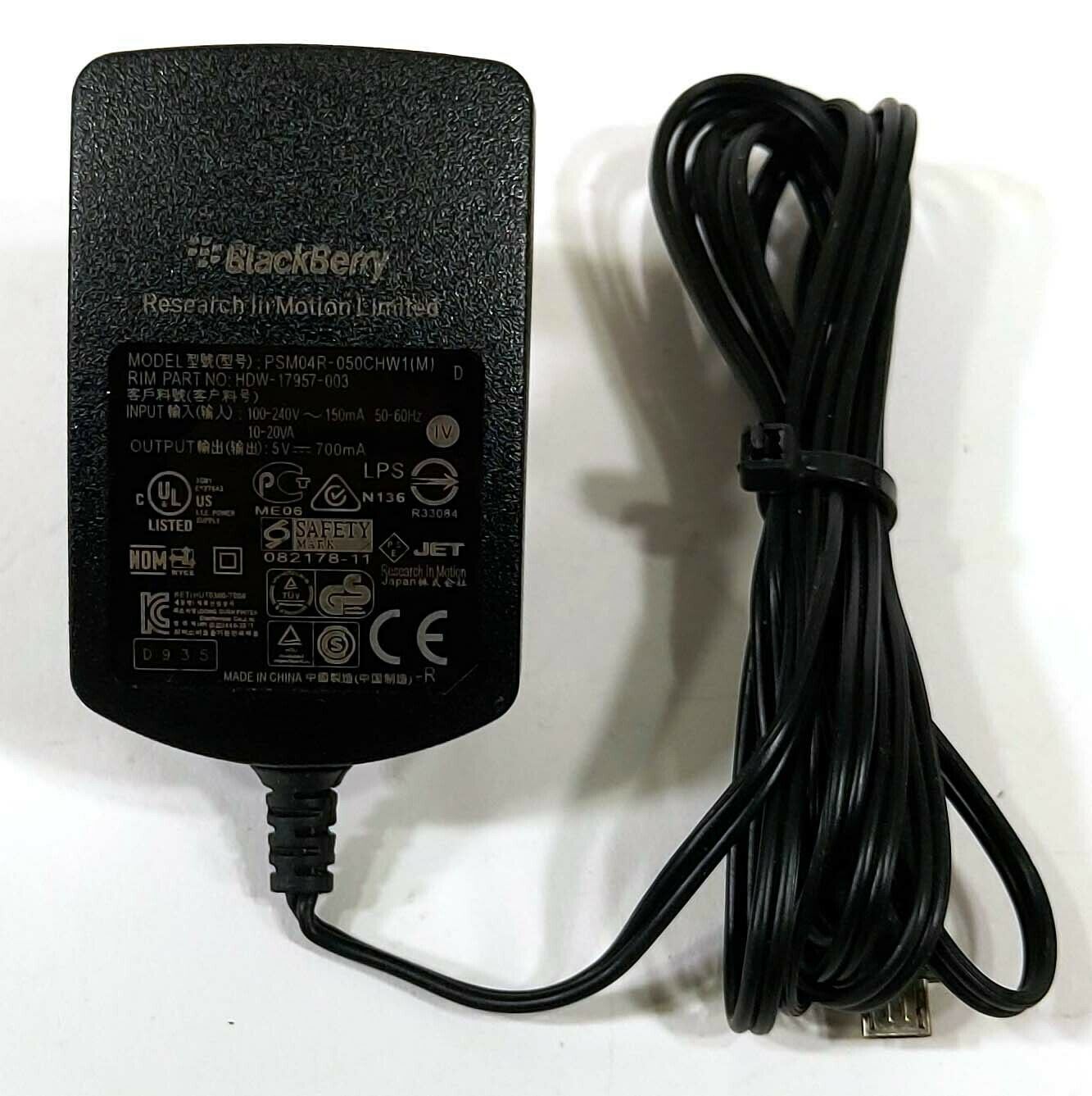 BlackBerry PSM04R-050CHW1(M) AC/DC Adapter – 5V 700mA Europlug Charger