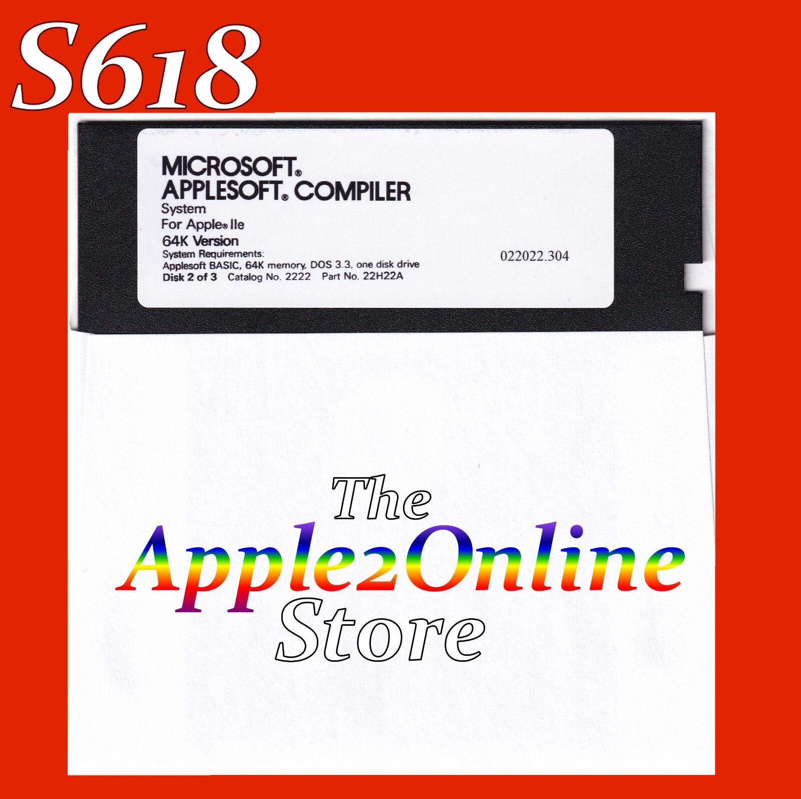 ✅ 🍎 Microsoft TASC (The AppleSoft Compiler) 64K Version for Apple IIe IIc IIGS