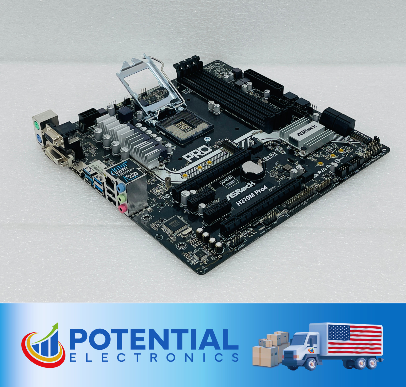 USED - ASRock H270M Pro4 LGA1151 H270M mATX DDR4 Desktop Motherboard /Free Shipp