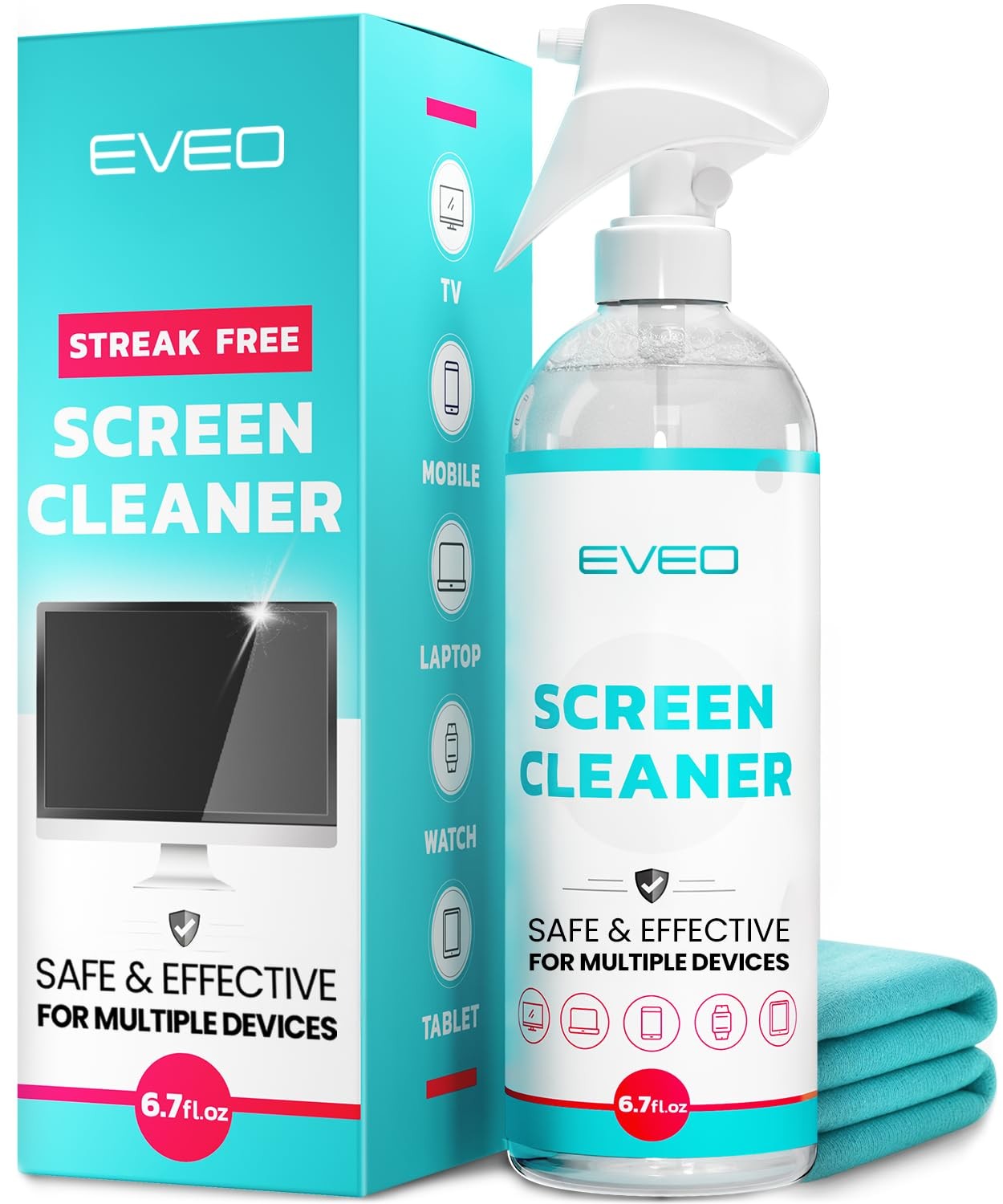 Streak Free LCD TV Screen Cleaner Spray for Smart TVs LCD Screen Cleaning