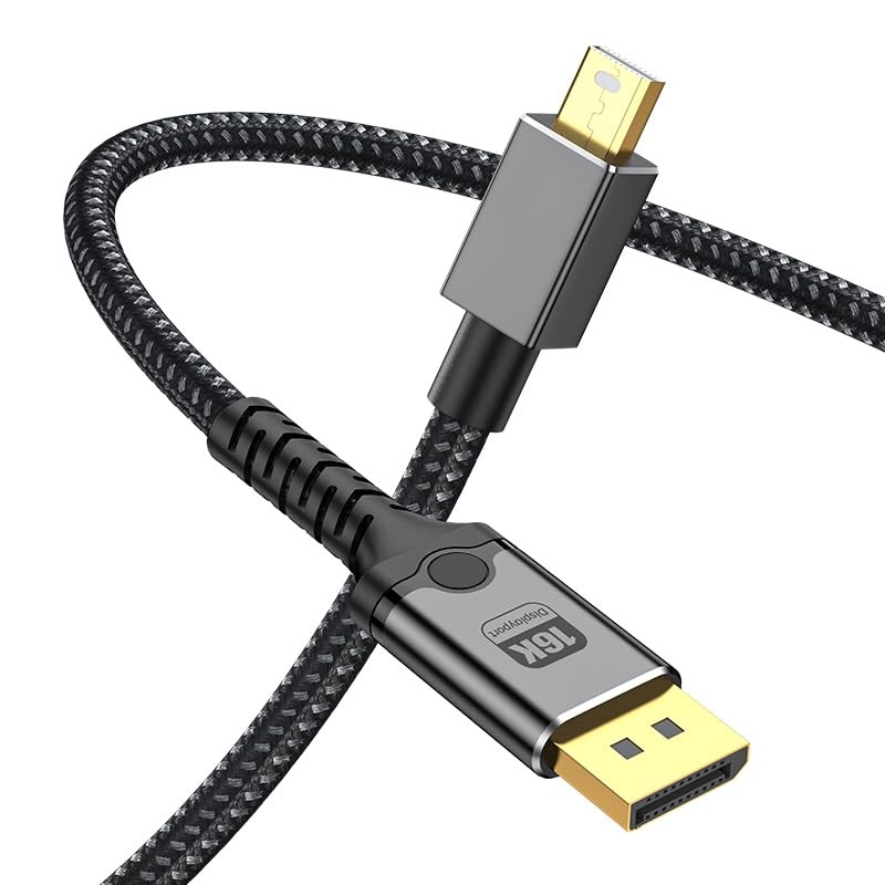 6.6FT 16K Mini DisplayPort to DisplayPort 2.1 Cable