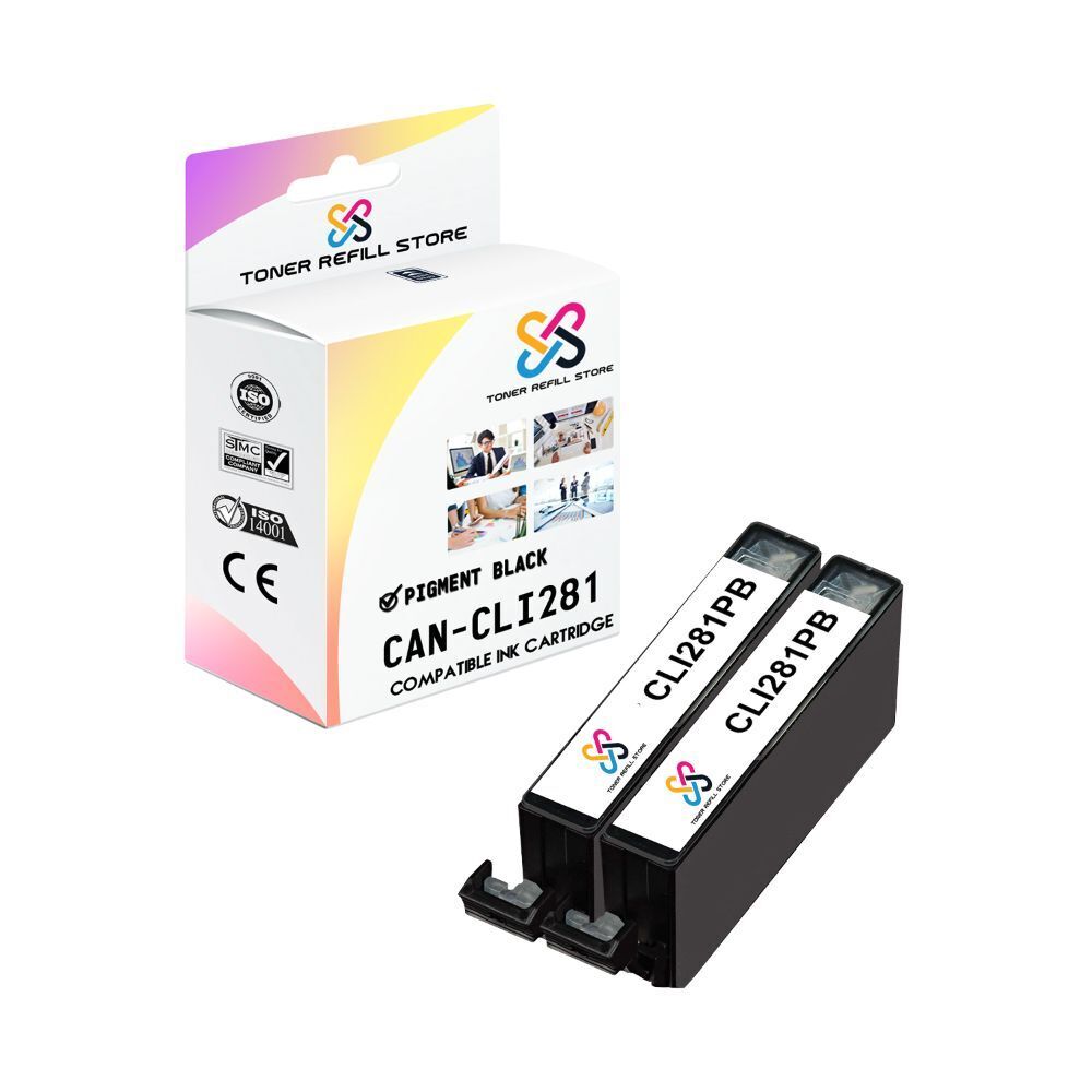 2PK TRS CLI281 Photo Blue HY Compatible for Canon Pixma TR7520 Ink Cartridge