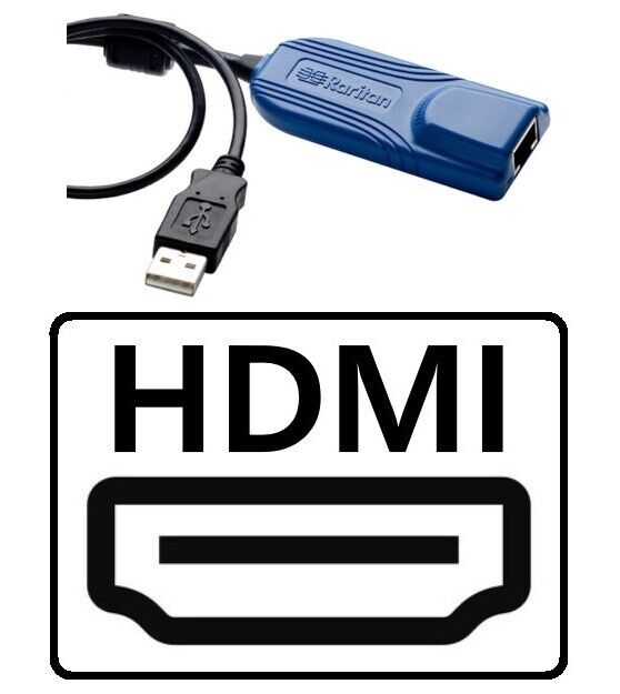 Raritan Dominion KX II / III & LX II CIM Dongle - HDMI + USB Extender w/ adapter