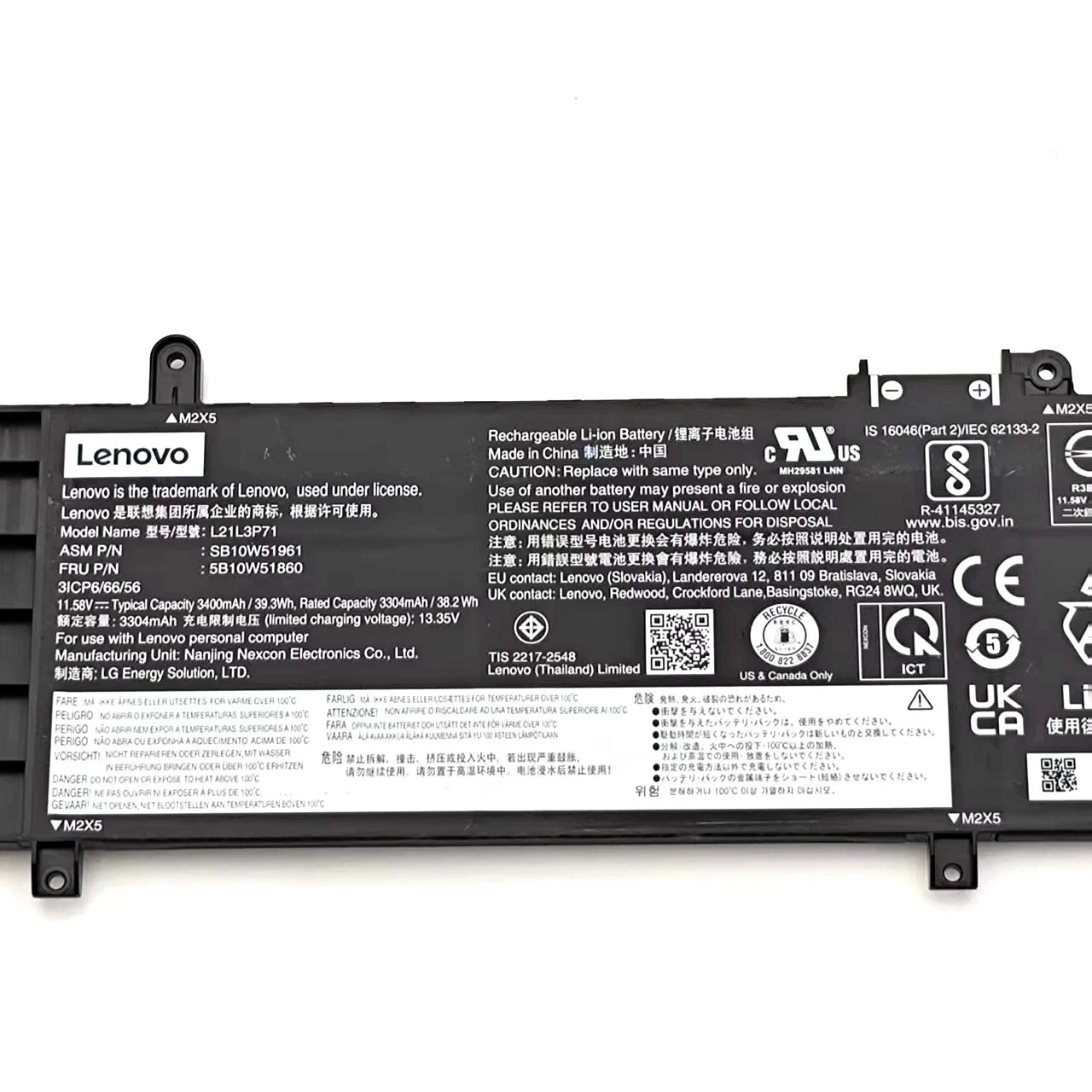 Genuine L21L3P71 L21C3P71 Battery For Lenovo Thinkpad T14 P14s Gen 3 5B10W51860