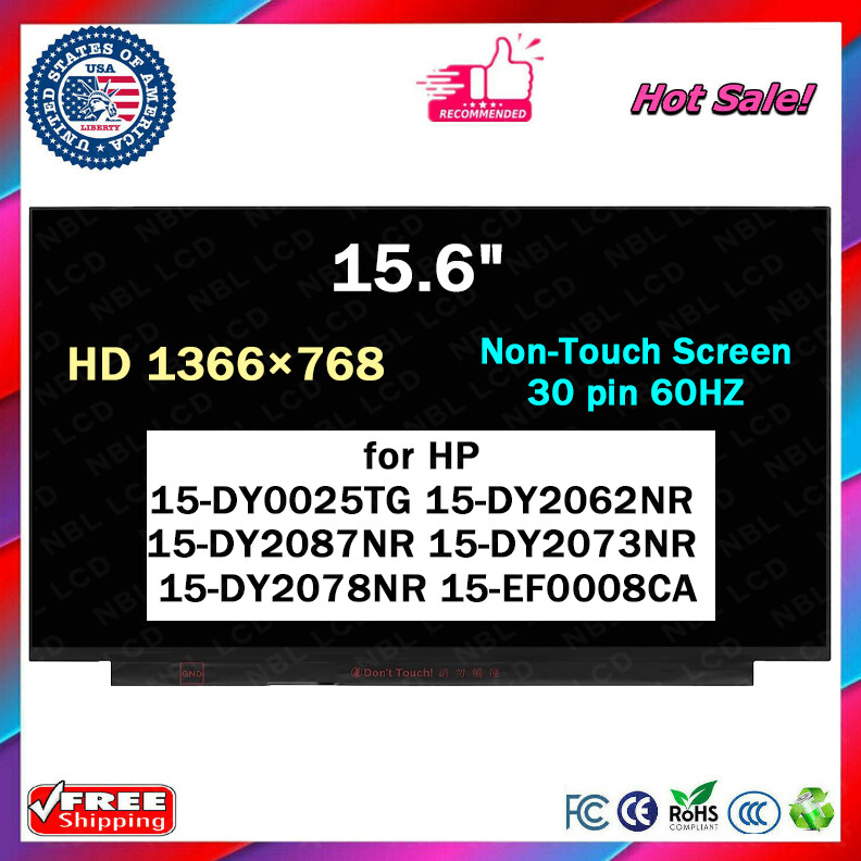 15.6" for HP 15-DY2062NR LCD Display Non-Touch Screen Replacement 1366×768 30pin