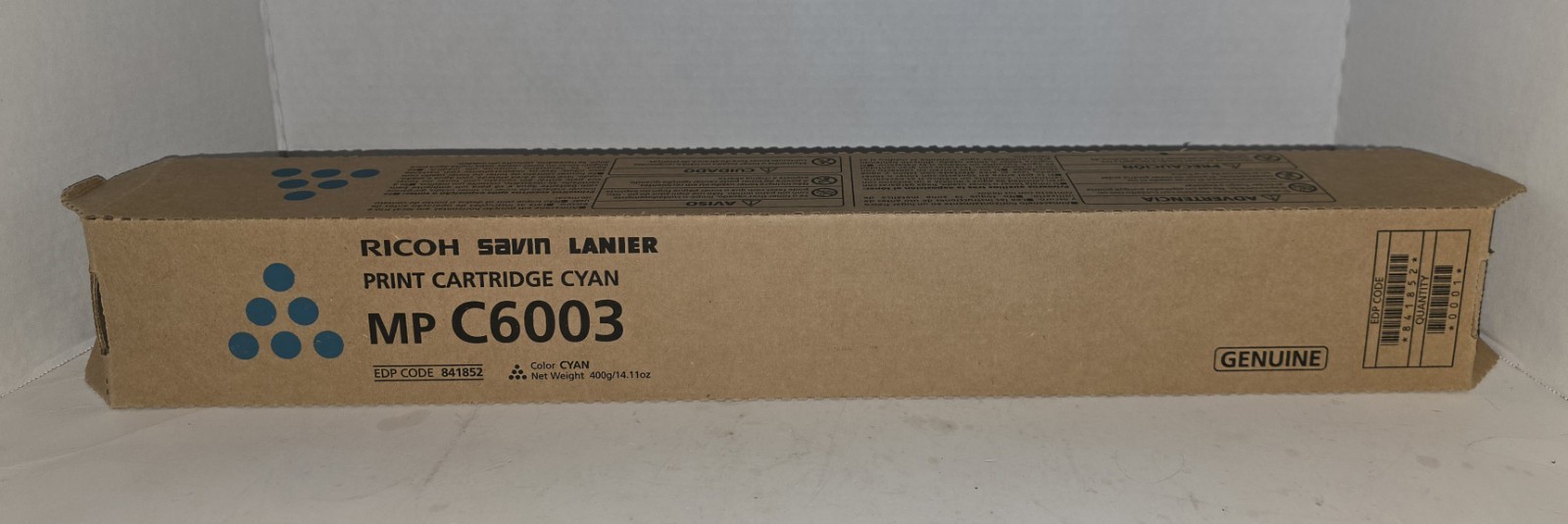 Genuine Ricoh MP C6003 Cyan Toner Cartridge 841852 
