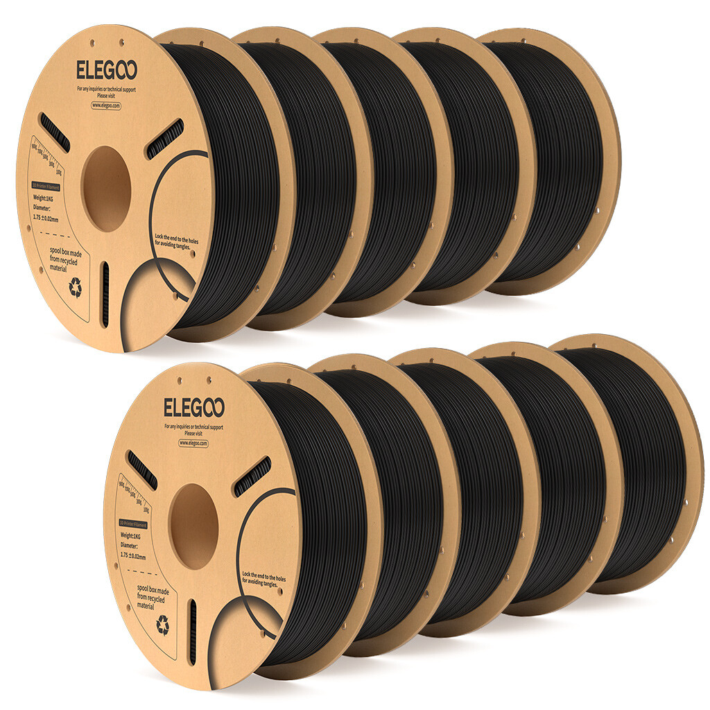 10KG ELEGOO PLA Matte PLA Silk PLA Filament 1.75mm 10x1kg Bundle High Speed PLA