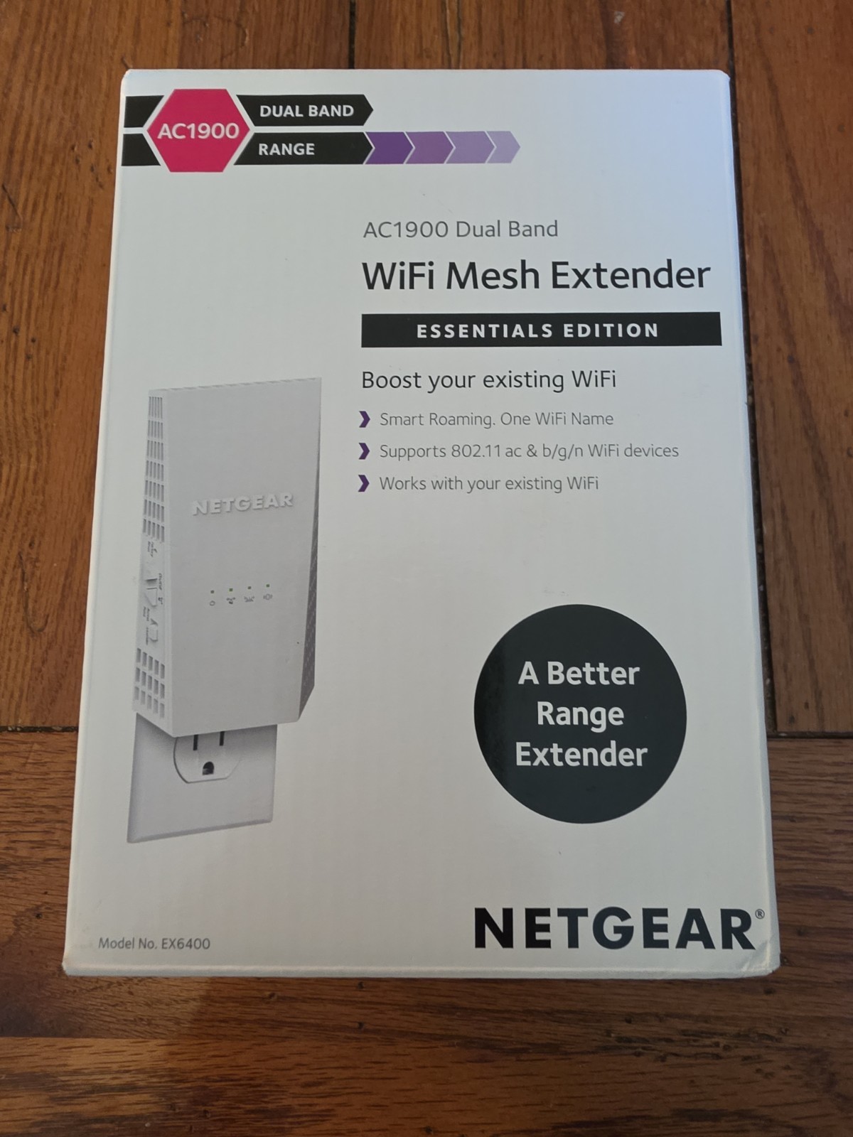 ​NETGEAR EX6400 AC1900 Dual Band WiFi Mesh Extender Essentials Edition - New
