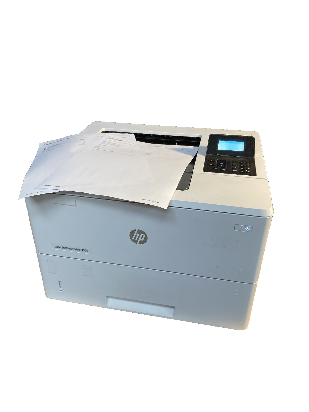 HP LaserJet Enterprise M506n Printer Working Monochrome USB Network 174K Pages