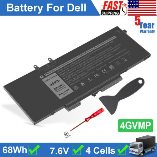 Battery Tech 4GVMP-BTI 4CELL 7.6V 8500MAH LIPOLY DELL PRECISION M3540 LATITUDE 5