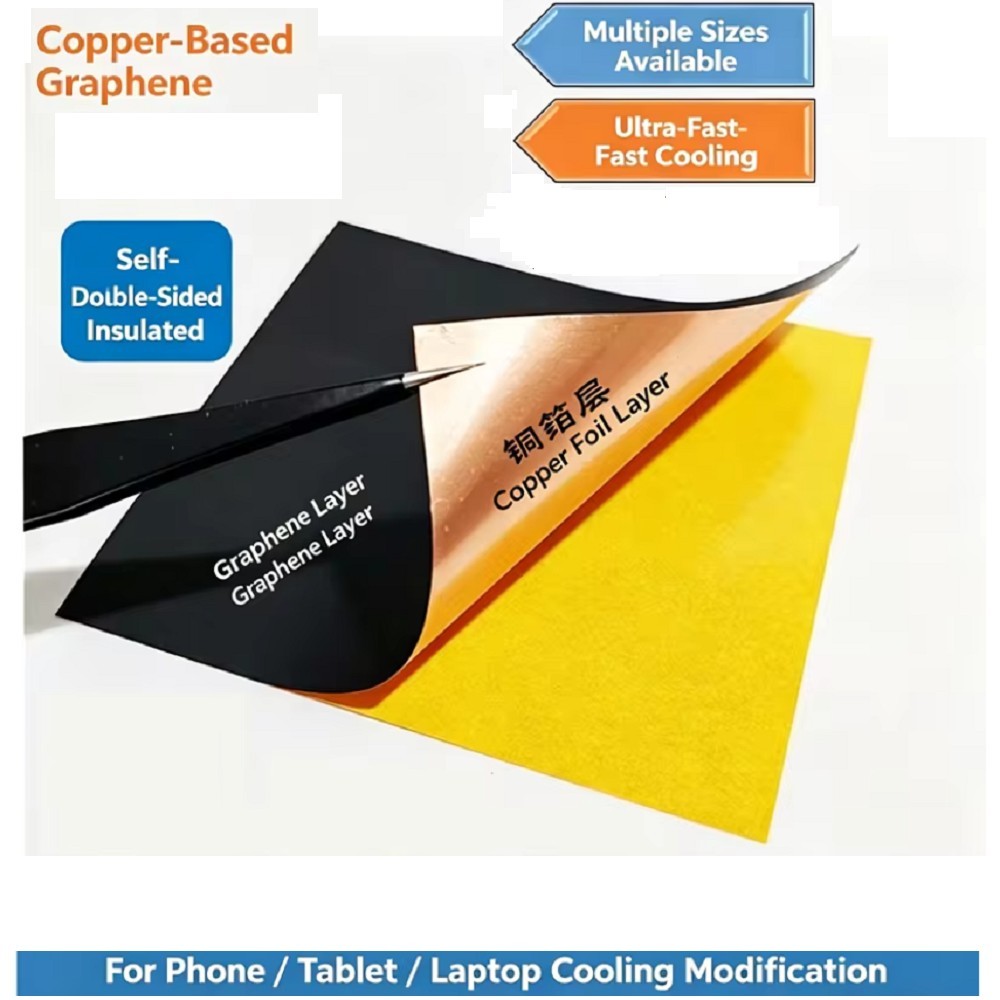 Copper Graphene Thermal Pad 0.1mm High Conductivity Heat Phone Dissipation Sheet
