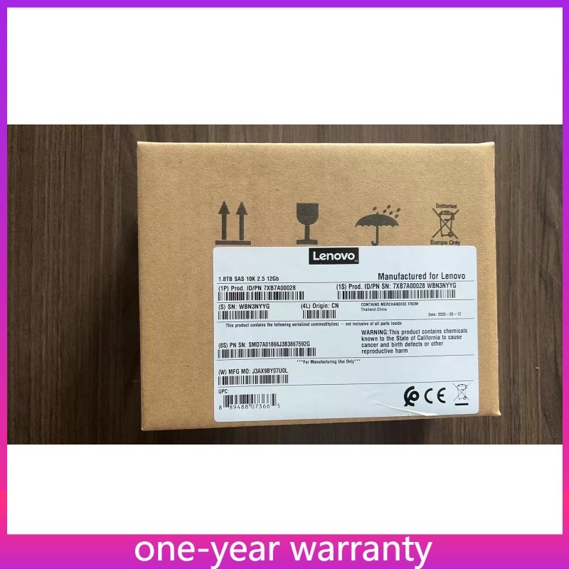 NEW Lenovo ThinkSystem 00YK017 7XB7A00028 2.5" 1.8TB 10K SAS 12G Hard Drive New