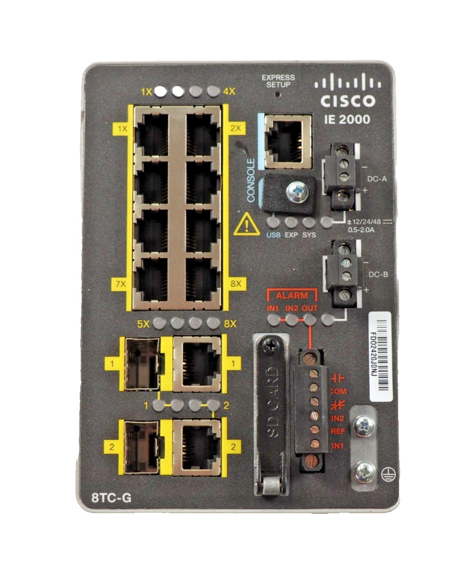 Cisco IE 2000 IE-2000-8TC-G-E Industrial DIN Rail Ethernet Switch