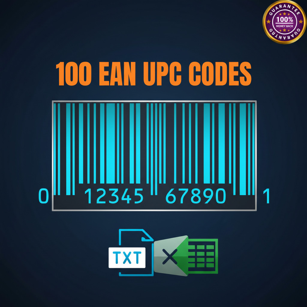 100 UPC EAN for Amazon Product Listing – Lifetime Valid wholesale CODE NEW