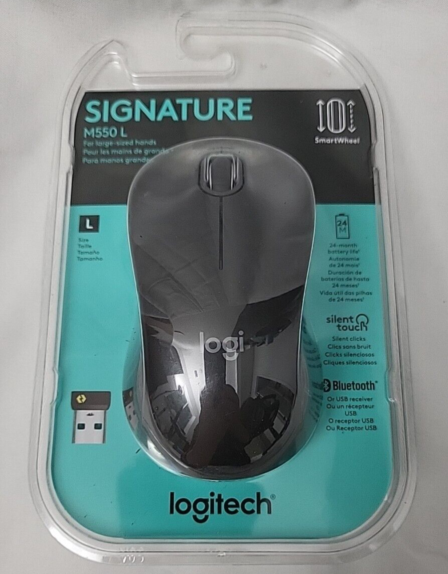 BRAND NEW Logitech SIGNATURE M550 L Wireless Computer Laptop Mouse - Graphite