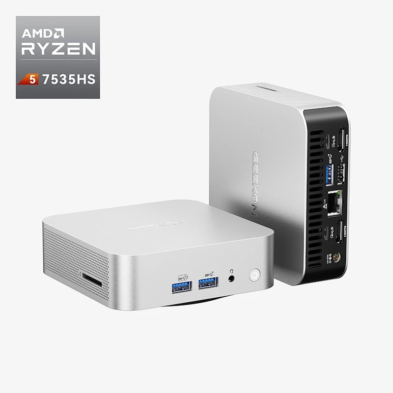 GEEKOM A7 Mini PC AMD Ryzen 5 7535HS NO RAM NO STORAGE - Barebones