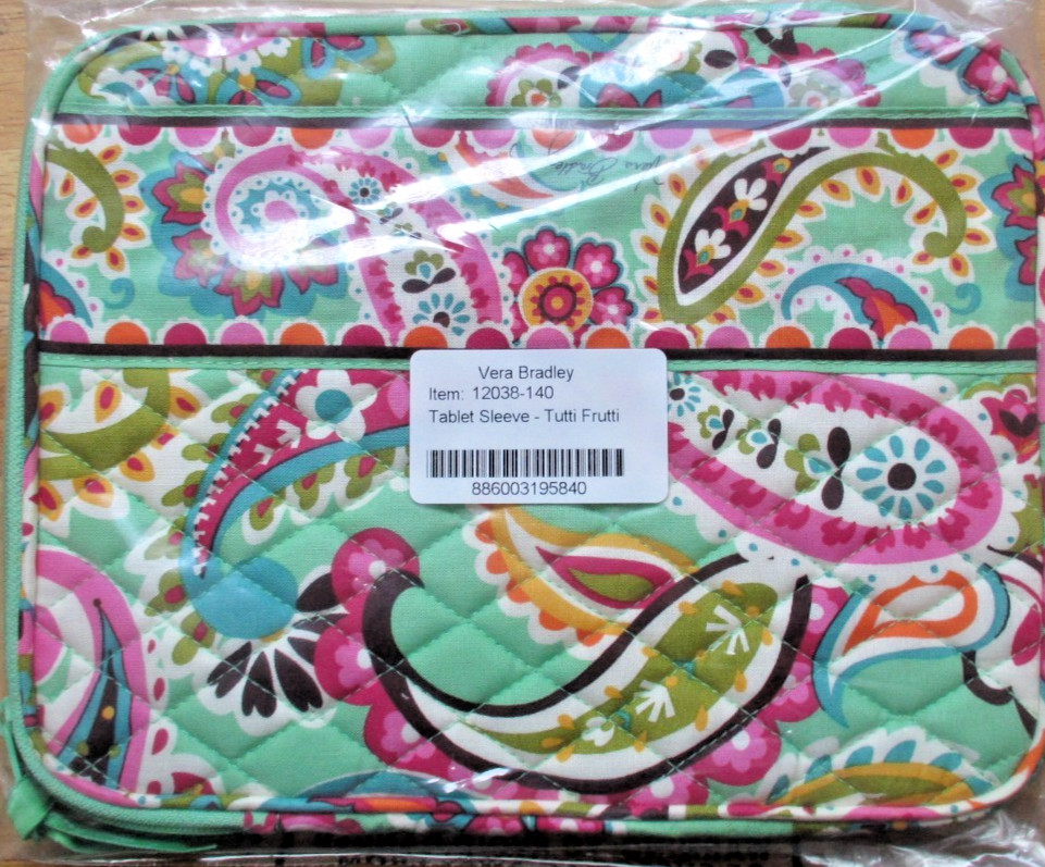 Vera Bradley ~ Tutti Frutti #12038-140 * Tablet Sleeve ~ NEW ~ iPad Case